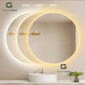 Espejo Elegant Golden Led Antiempaño Circular De 60cm