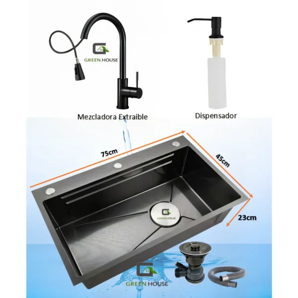 Combo Lavadero 75x45 Panal Antirayaduras + Extraible