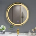 Espejo Elegant Golden Led Antiempaño Circular De 60cm