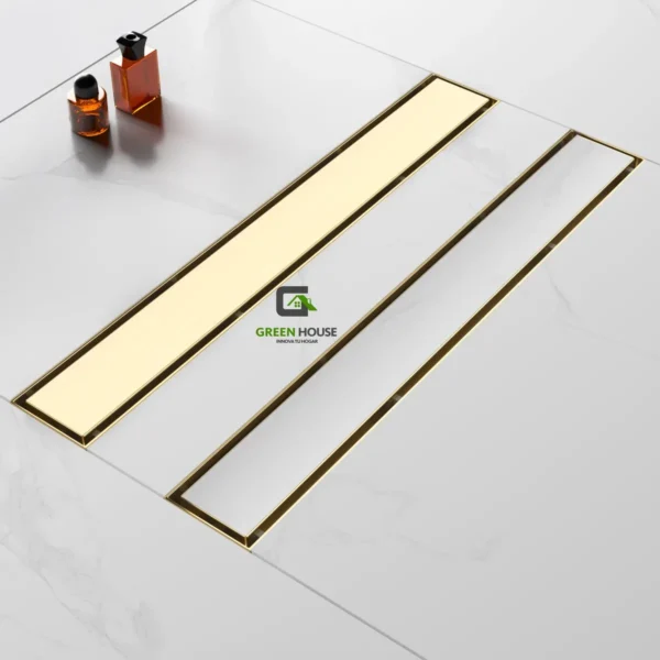 SUMIDERO REVERSIBLE DORADO MATE 8x40cm ANTIOLOR ACERO