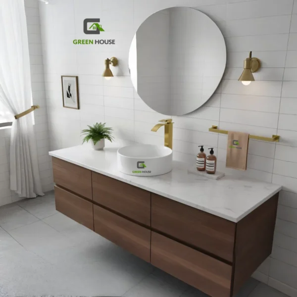 Combo Romance Dorado + Mezcladora Cascada Pico Fino 30cm Vos46