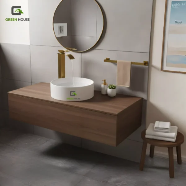 Combo Romance Dorado + Mezcladora Cascada Pico Fino 30cm Vos46