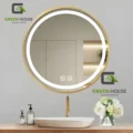 Espejo Elegant Golden Led Antiempaño Circular De 60cm