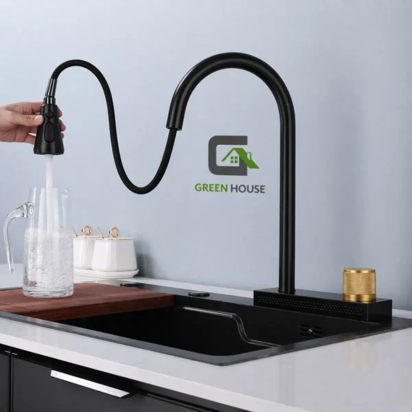 Combo Lavadero 75x45 Negro Con Panal Antirayaduras