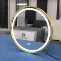Espejo Elegant Golden Led Antiempaño Circular De 60cm