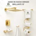 Juego De Ducha Acero 10 Pulgadas + Mezcladora +Kit De Baño Acero