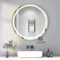 Espejo Elegant Golden Led Antiempaño Circular De 60cm