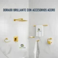 Juego De Ducha Acero 10 Pulgadas + Mezcladora +Kit De Baño Acero