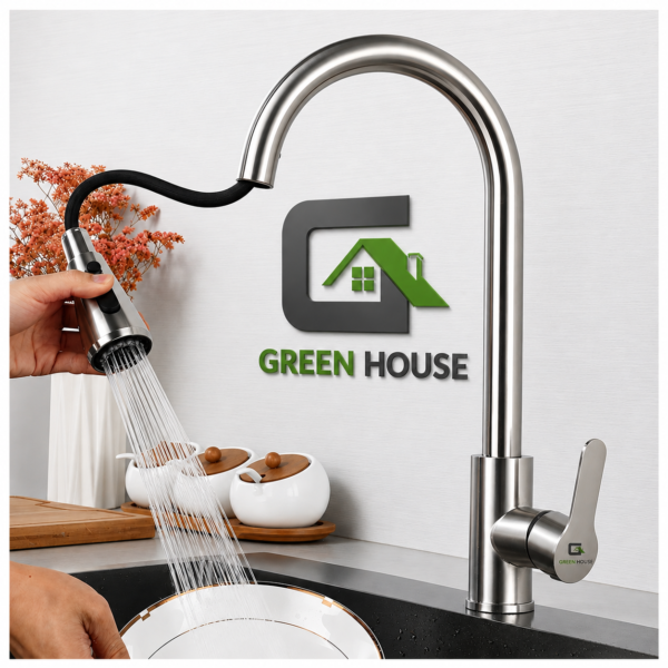 Combo Lavadero De Cocina 2 Pozas Rectilineo Cromado + Mezcladora Extraible