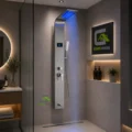 Columna De Ducha Sydney Con Luz Led Satinado Acero Inoxidable