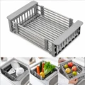 Combo Lavadero De Cocina 2 Pozas Rectilineo Cromado + Mezcladora Extraible