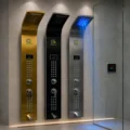 Columna De Ducha Nepal Con Luz Led Dorado Brillante Acero Inoxidable