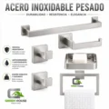 Kit De Baño Mod: Essia Acero Inoxidable Satinado Mate Pesado