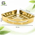 Esquinero Organizador Ducha Dorado Acero Pack 2 Unidades