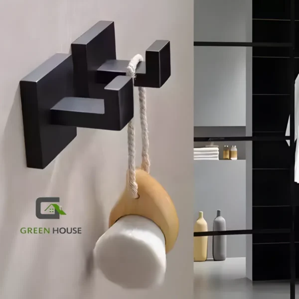 Kit De Baño Mod Camille Acero Inoxidable Negro Mate Pesado