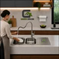 Combo Lavadero De Cocina 2 Pozas Con Escurridor + Mezcladora Extraible