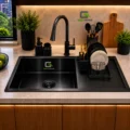 Lavadero Acero Nano Black Con Escurridor 90x46x23cm