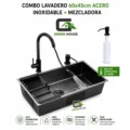 Combo Lavadero 60x45cm Acero Inoxidable + Mezcladora