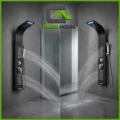 Columna De Ducha Berlin Con Luz Led Negro Acero Inoxidable