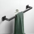 Kit De Baño Mod Camille Acero Inoxidable Negro Mate Pesado
