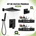 Kit De Ducha 10 Pulgadas Mod: Fransua AC010 Negro Mate