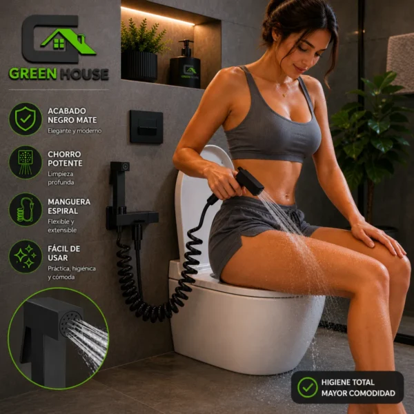 Ducha Bidet Color Negro Acero Inoxidable Sus 304