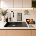 Combo Lavadero 100x50cm Con Escurridor  Nano Black