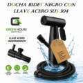 Ducha Bidet Color Negro Con Llave Acero Sus 304