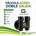 Valvula Acero Inoxidable Negro Sus 304 Doble Salida De Agua