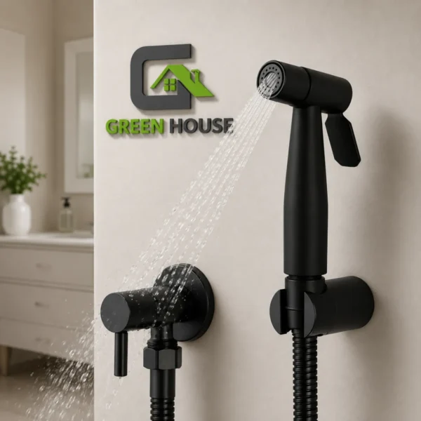 Ducha Bidet Color Negro Con Llave Acero Sus 304