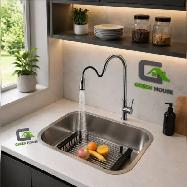 Combo Lavadero Acero Inoxidable 57x42x21cm