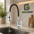 Mezcladora Negra Flexible Con Cromado Monocomando