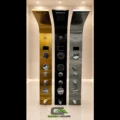 Columna De Ducha Bretaña Con Luz Led Negro Acero Inoxidable