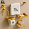 Kit Accesorios De Baño Gold Luxury 5 Piezas