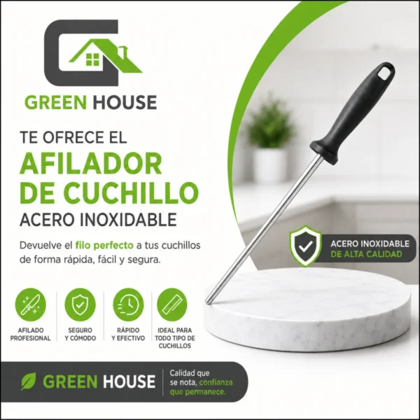 Afilador De Cuchillos Fabricado En Acero Inoxidable