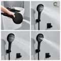 Elegante Columna De Ducha Mod. Oasis Negro Hidroelectrica Acero Inoxidable
