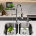 Combo Lavadero De 2 Pozas Rectilineo Acero Inoxidable