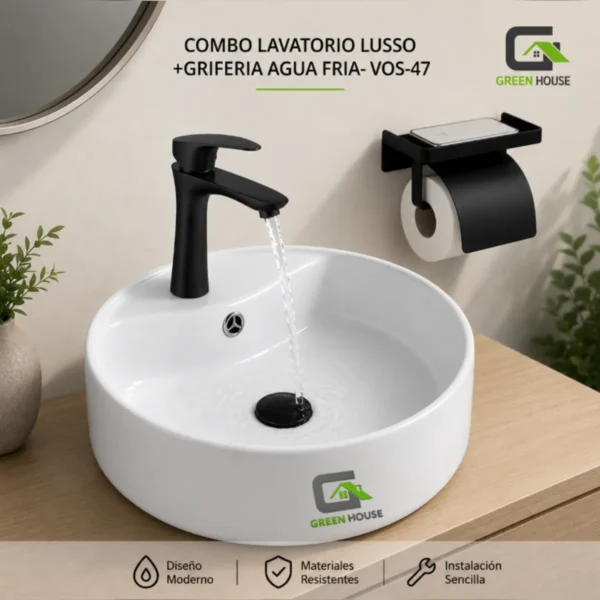 web tyu Combo Lavatorio Lusso + Grifería Agua Fría – Vos-47