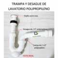 Kit Trampa Y Desague Para Lavatorio Blanco Polipropileno Pvc