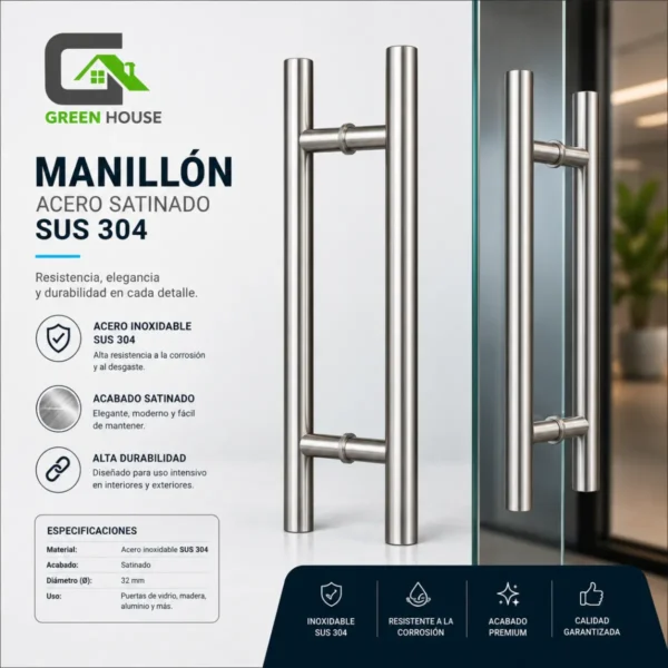 Manillon Mod. -H -Acero Inoxidable Satinado 60cm