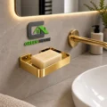Jabonera Acero Inoxidable Color Dorado Brillante