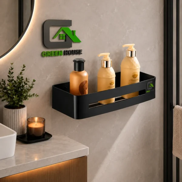 REPISA ORGANIZADOR DUCHA -COCINA NEGRO ACERO 30cm