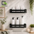 PACK DE 2 REPISAS NEGRO ACERO INOXIDABLE 30cm