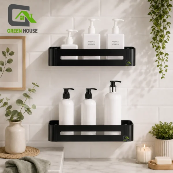 PACK DE 2 REPISAS NEGRO ACERO INOXIDABLE 30cm
