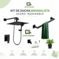 KIT DE DUCHA MINIMALISTA 10 PULGADAS ACERO INOXIDABLE + ACCESORIOS
