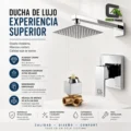 Kit De Ducha 8 Pulgadas Cromado Acero Con Mezcladora Monocomando