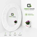 Espejo Circular Color Blanco Material Fibra De Vidrio