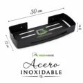 KIT DE DUCHA TECHO 8 PULGADAS ACERO NEGRO MATE