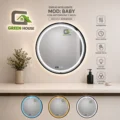 Espejo Inteligente Modelo U- BABY - Redondo Led Antiempaño + Reloj 60x60cm