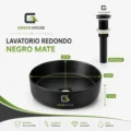 Combo Elegant Line Negro Mate + Mezcladora Cascada 30cm Pico Fino